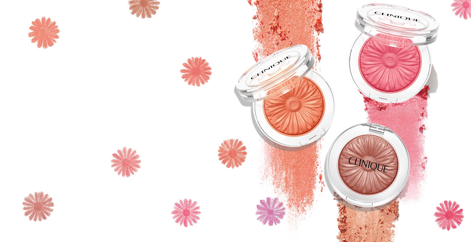 倩碧小花腮紅專櫃銷售冠軍，化妝小白也能0失手，不飛粉，不顯毛孔，打造粉嫩好氣色，奶油粉百搭顯輪廓，羅蘭紫校正膚色蠟黃肌也顯白，甜瓜橘健康小麥肌最適合