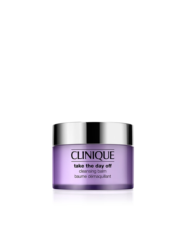 Take The Day Off Cleansing Balm, 質地輕盈的紫晶卸妝膏適合所有膚質，能快速溶解頑固的眼妝、底妝與防曬乳。塗抹至肌膚後，從固態卸妝霜轉變為絲滑的油脂，輕柔按摩後可將彩妝溶出，加水按摩即可快速乳化，溫和清爽不殘留，能徹底清潔肌膚，讓膚質更加細緻。