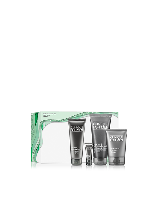 Clinique For Men Skincare Essentials Gift Set For Oily Skin Types